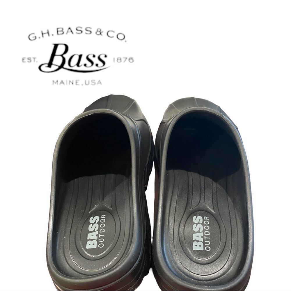 NEW G.H. Bass & Co. Women's Black Slide Field Mules Clogs - Picture 6 of 7